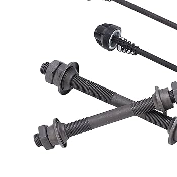 Bicycle Hub Axle Quick Release Front And Rear Alloy Complete Black Finish Quick-Release Axle