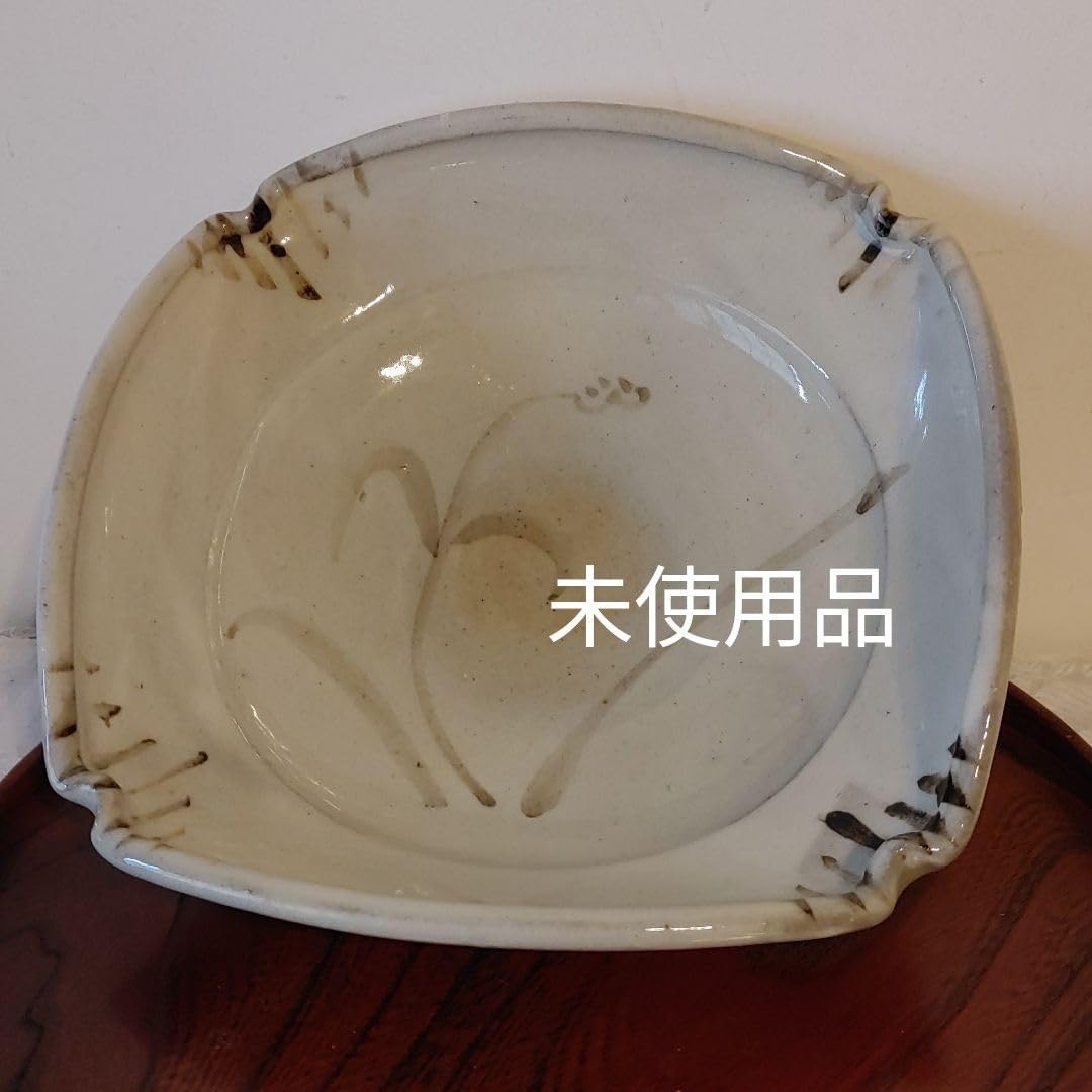 鏡山窯 唐津焼 絵唐津 芦葉達磨文鉢 菓子鉢 深皿 鉢 器