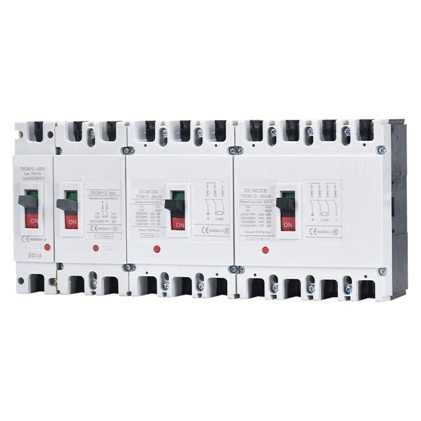 DC 1000 V 500 wyłącznik automatyczny 2P 3 4 bieguny Mccb 48 72 96 200 250 napięcie 100 A 160 A A 400 A 630 A PV Solar Protector 1 sztuka (3P DC750V, 800A)