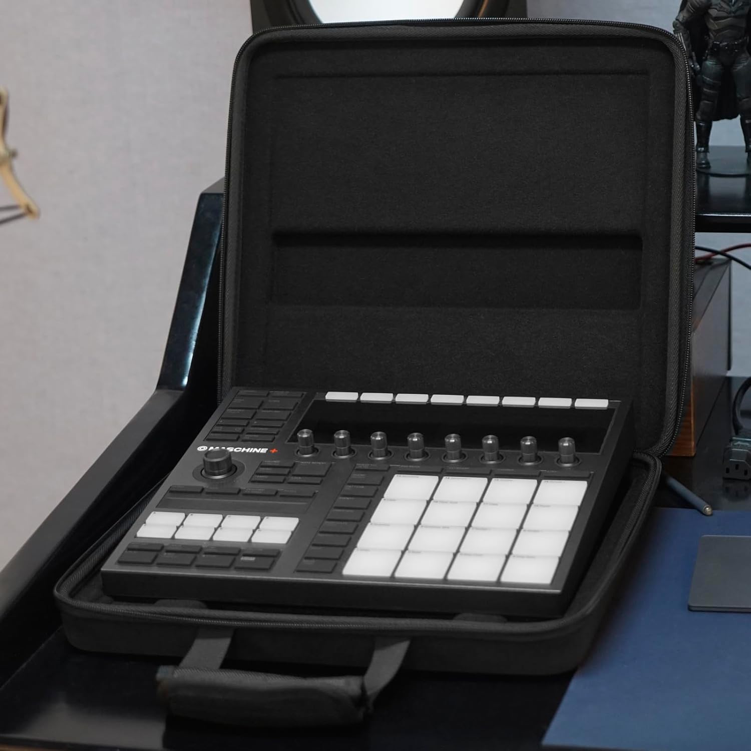 Premium Velvet Hardshell Case Compatible with Native Instruments Maschine+plus case NI MK3 Cover Drum Controller Analog Device bag with Strap - Image 6
