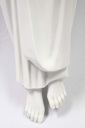 Miniatura 6 de Vittoria Collection Escultura de estatua de pared blanca de la resurrección resucitada de Jesucristo de 32 pulgadas, fabricada en Italia