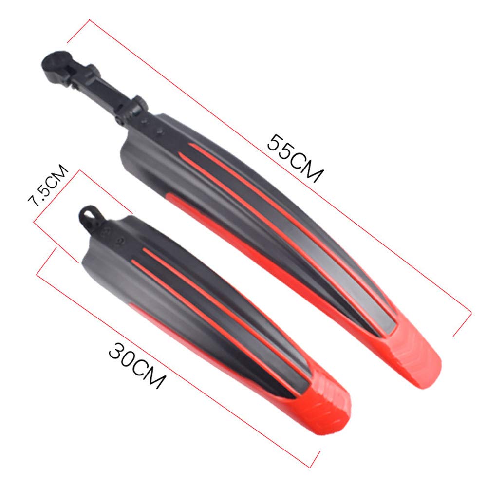 Garde-Boue de vélo, Garde-Boue de vélo électrique, 2 pièces, Garde-Boue Avant et arrière pour vélo de Route et VTT (Orange)
