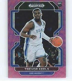 2022-23 Panini Prizm Draft Picks Prizms Purple Wave #85 Trevor Keels Duke Blue Devils RC Rookie Basketball Trading Card