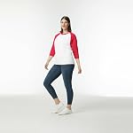Gildan T-shirt 3/4 Raglan en coton lourd pour hommes, style G5700, 2-packT-Shirt