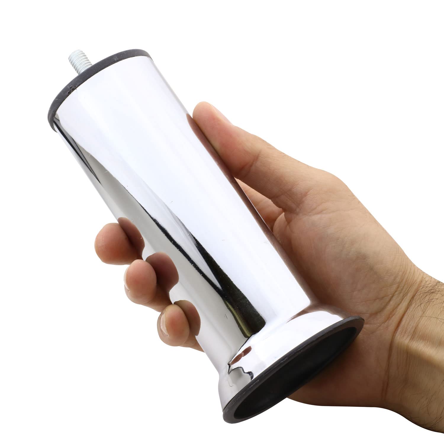 Badem10 Mobilya Kanepe Baza Koltuk Destek Ayağı M8 Civata Krom Ayak 15 cm (4 ADET)