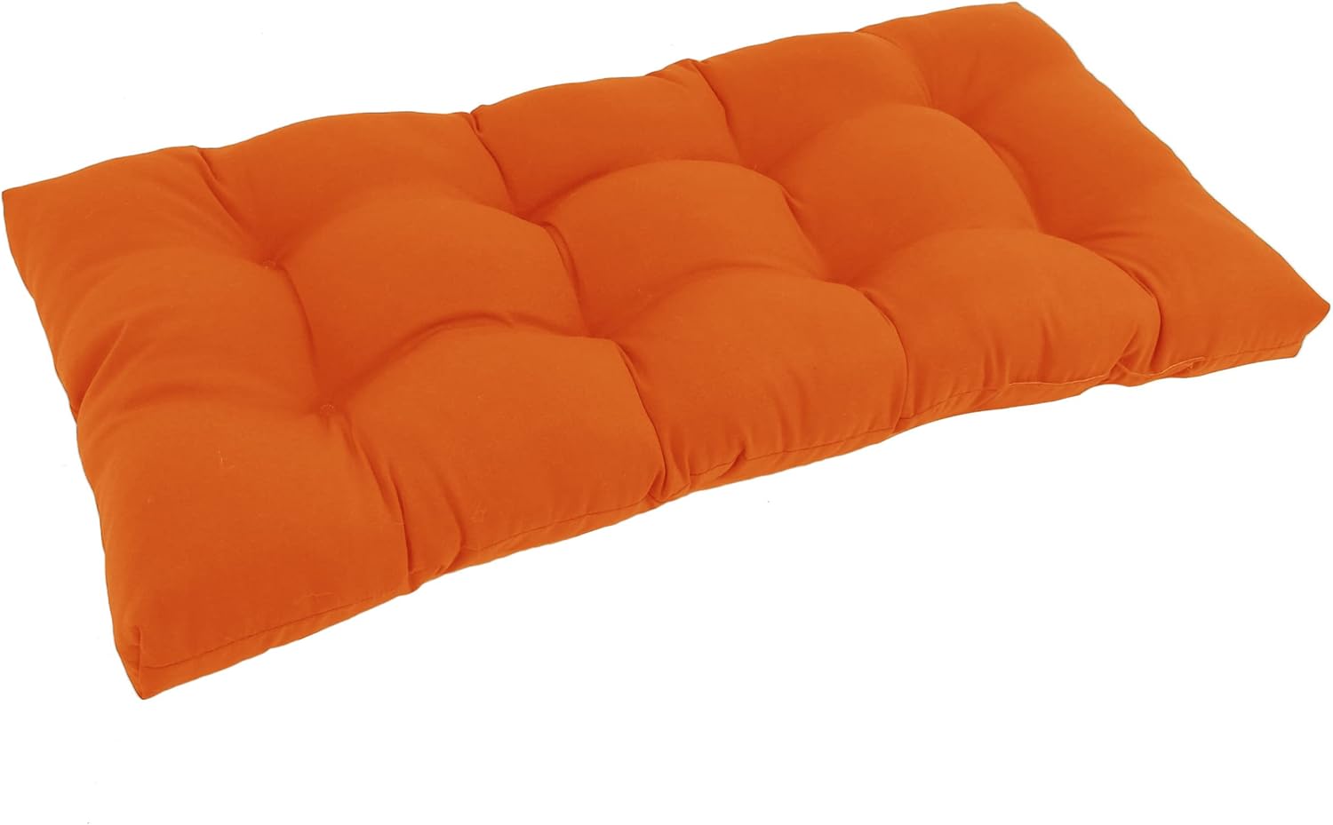 Blazing Needles Indoor Twill Tufted Loveseat Cushion, 42" x 19", Toffee