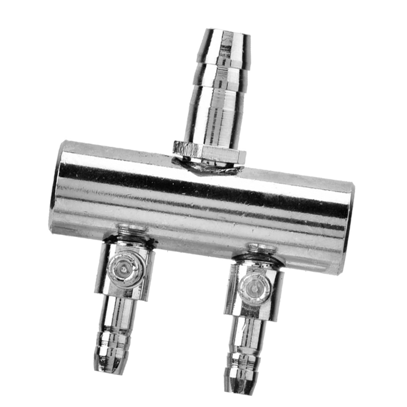 Ejoyous Válvula Divisora ​​de Aire Válvula de Control de Aire de Acuario de Acero Inoxidable 6 Vías Entrada de 8 Mm a Salida de 4 Mm Derivación de Gas Ajustable para Bomba de Aireación de Peceras