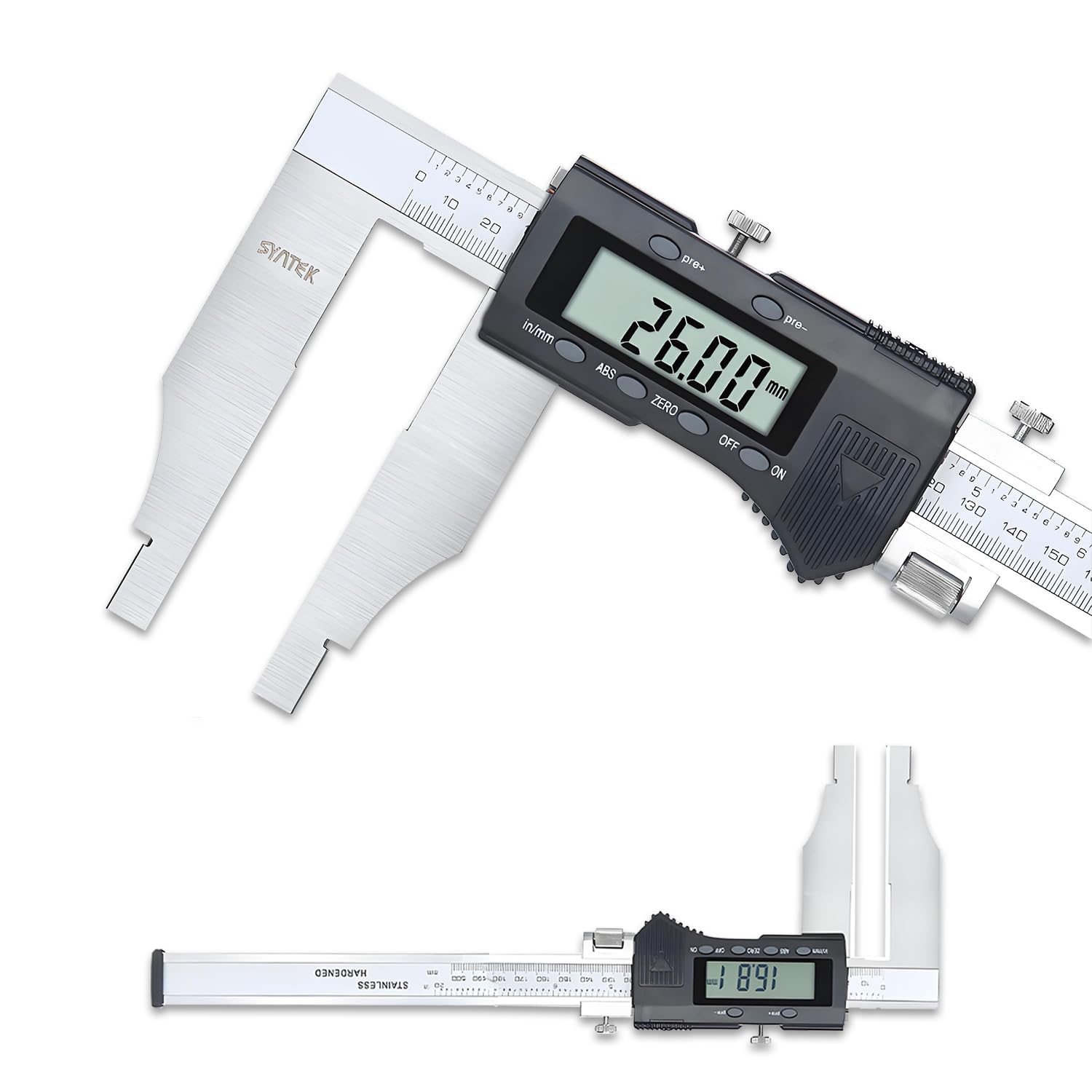 Herramienta de medición de Calibre Digital, mandíbula Larga para la medición de precisión, Ideal para el hogar, la ingeniería y la fabricación de Joyas