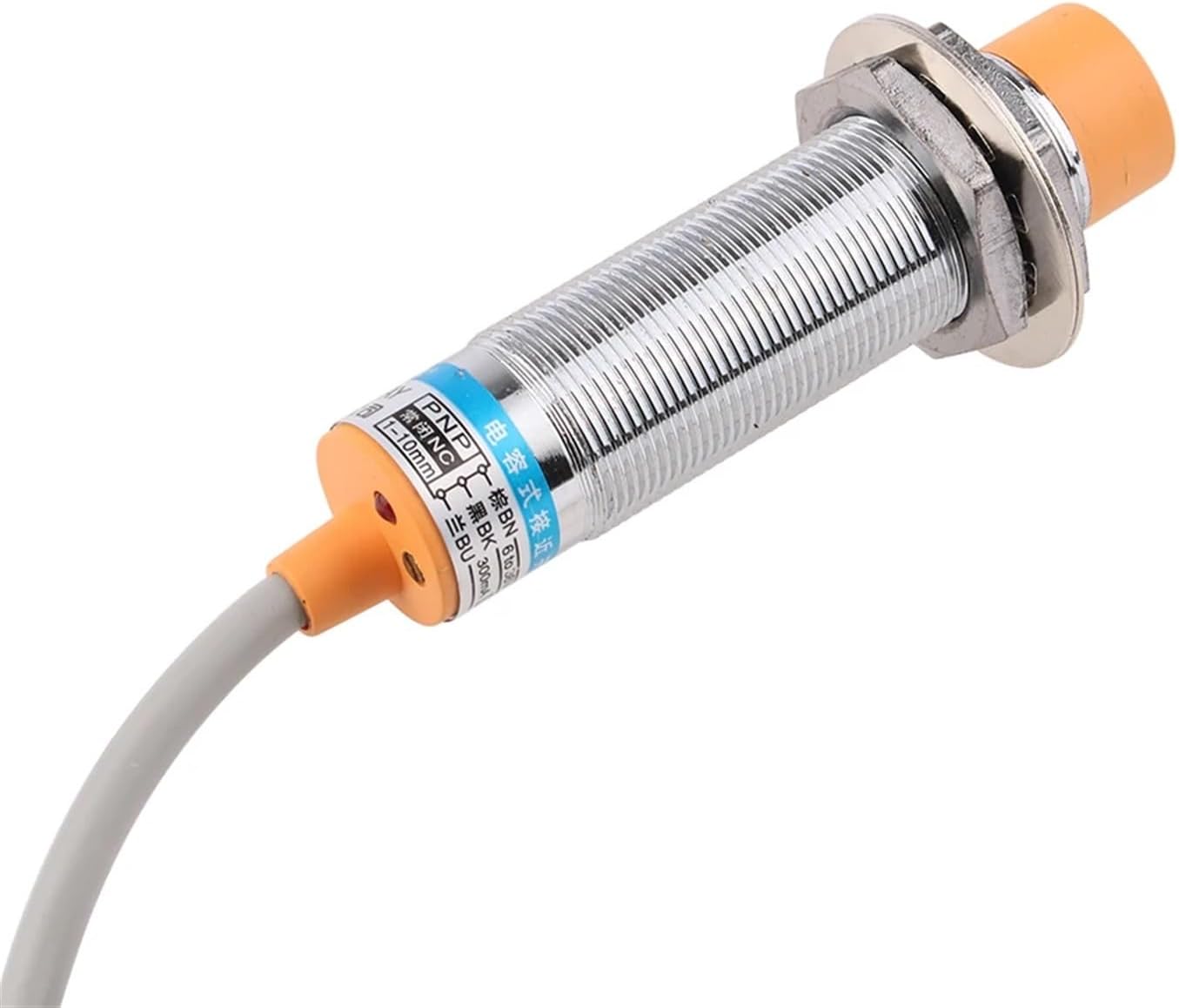 18mm Capacitive proximity sensor LJC18A3 detective distance 10mm DC 6-36V PNP 3 wires NO NC NPN AC90-250V BX AX BY AY EZ DZ (Color : 2Wire-AC-NO)