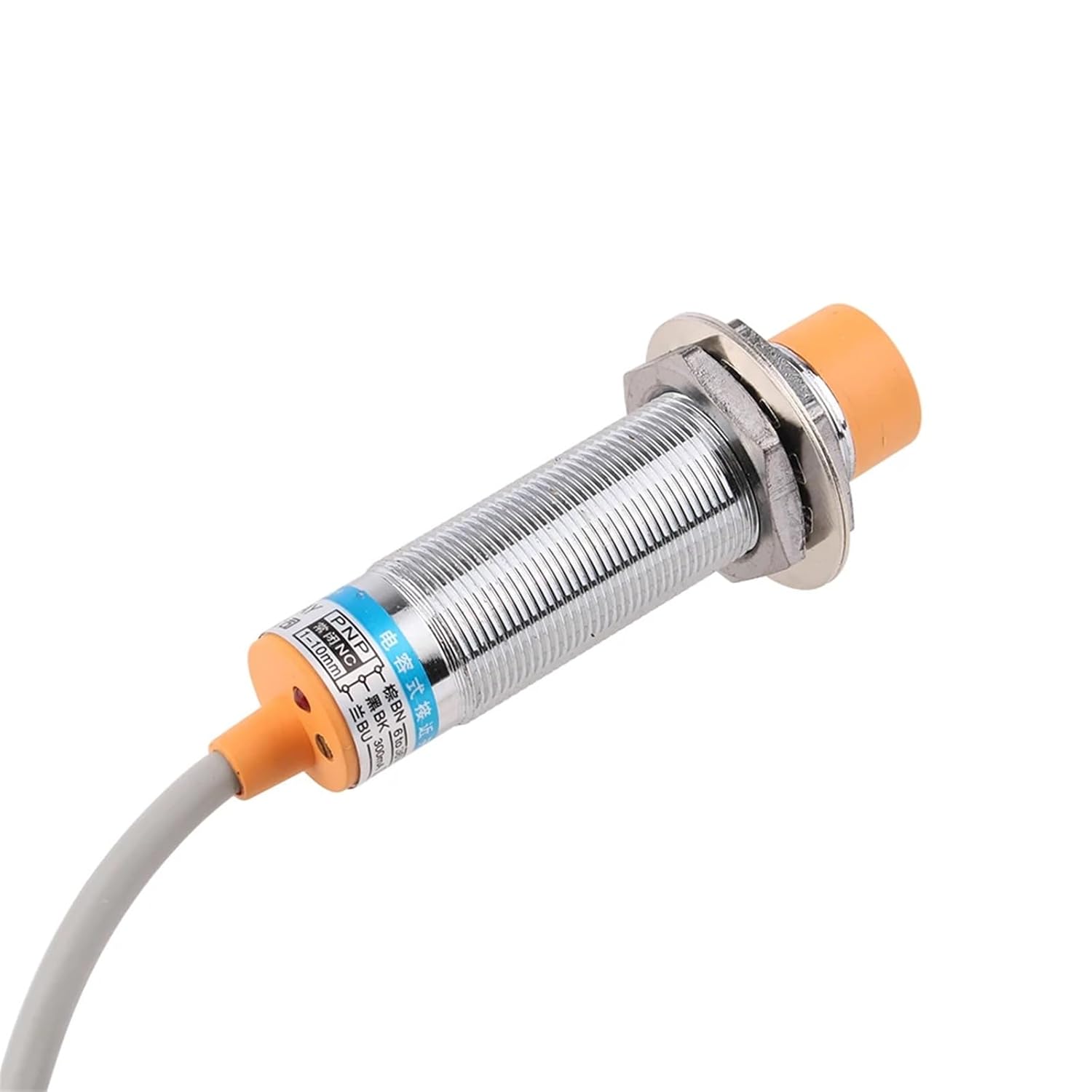 18mm Capacitive Proximity Sensor LJC18A3 Detective Distance 10mm DC 6-36V PNP 3 Wires NO NC NPN AC90-250V BX AX by AY EZ DZ (Color : PNP-NC)