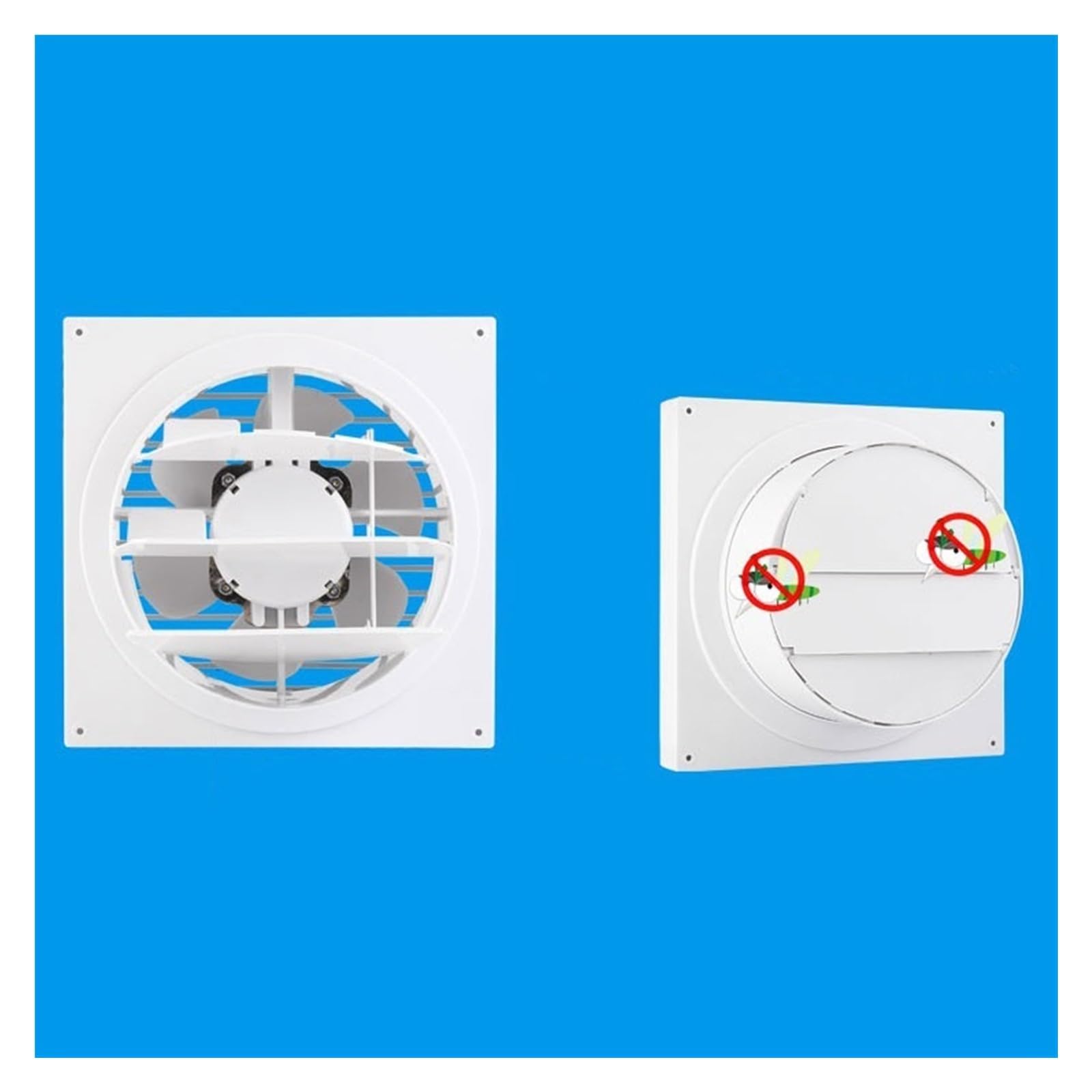 tjFYBp44b Ventola di scarico Ventilatore for finestra da parete 8 pollici di scarico silenzioso for bagno Bagno Potente aspiratore domestico 30 W