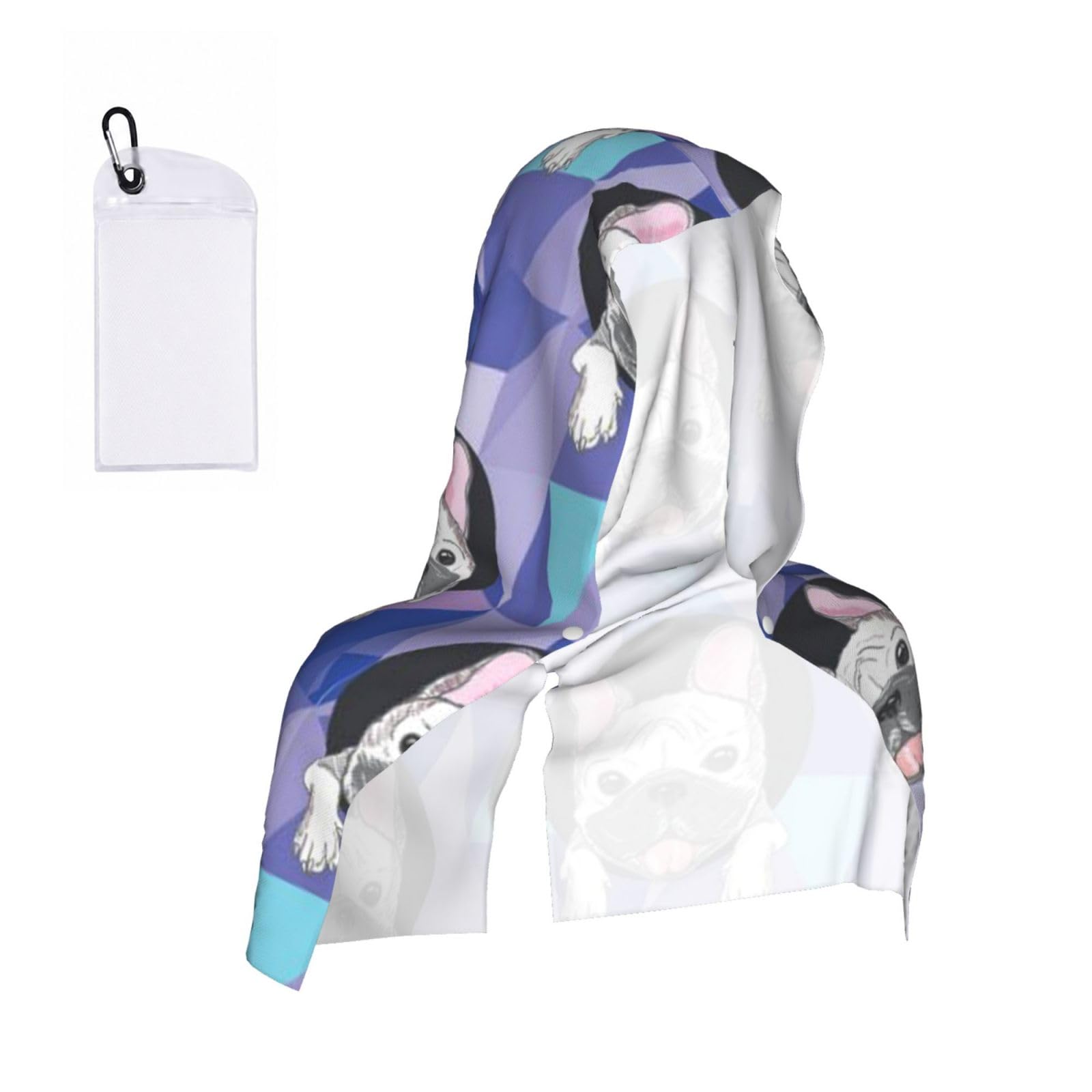 ESNAIUVCD Dog Print Multifunctional Cooling Hoodie Bandana Portable Sweat Absorbing Design For Beach Workouts Exercise Heat Relief Accessories