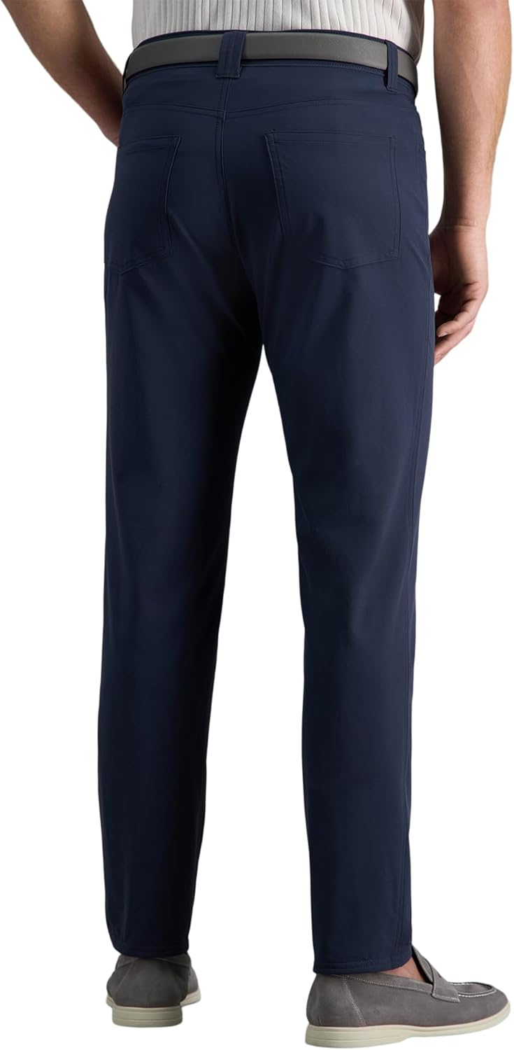 Haggar Mens Haggar Men's Sport Travel Performance Straight Fit 5-Pocket Stretch Casual Tech Pant - Image 2