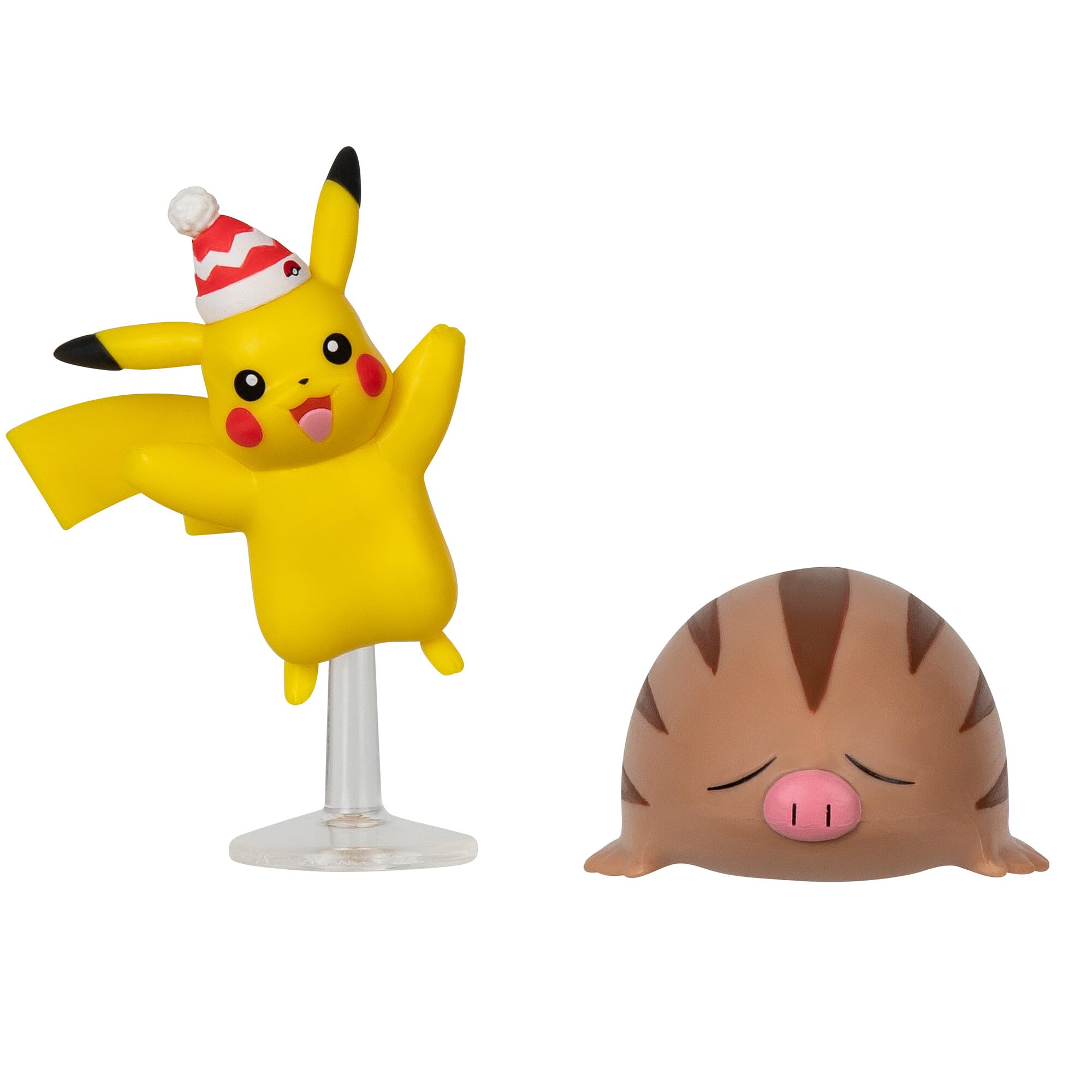 Pokémon Battle Figure 2 Pack (Holiday Pikachu #7 & Swinub) – W3