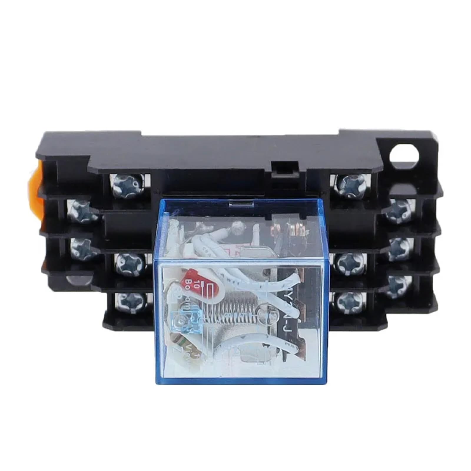 Lote de 10 relés electromagnéticos intermedios pequeños HH53P MY3NJ con base, 11 pines NO/3 NC, 5 A, 110/220 V CA, 12/24 V CC BIMRTGXR(DC,12V)