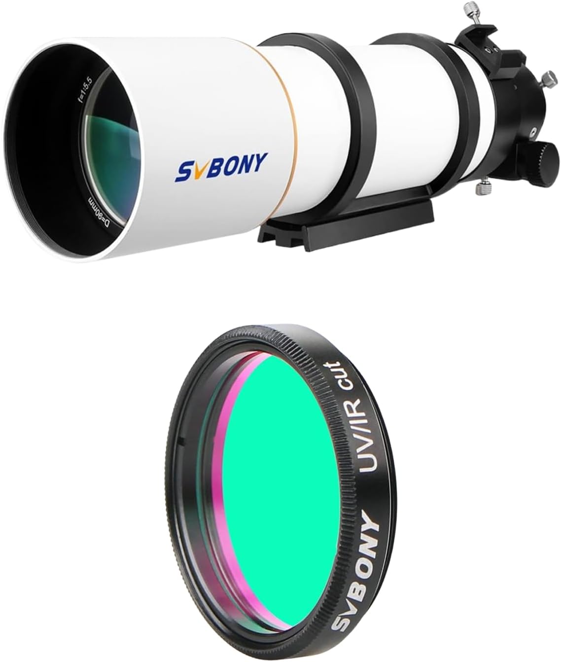 SV48P Telescope, 90mm Aperture F5.5 Refractor OTA with 1.25" UV IR Cut Block Filter