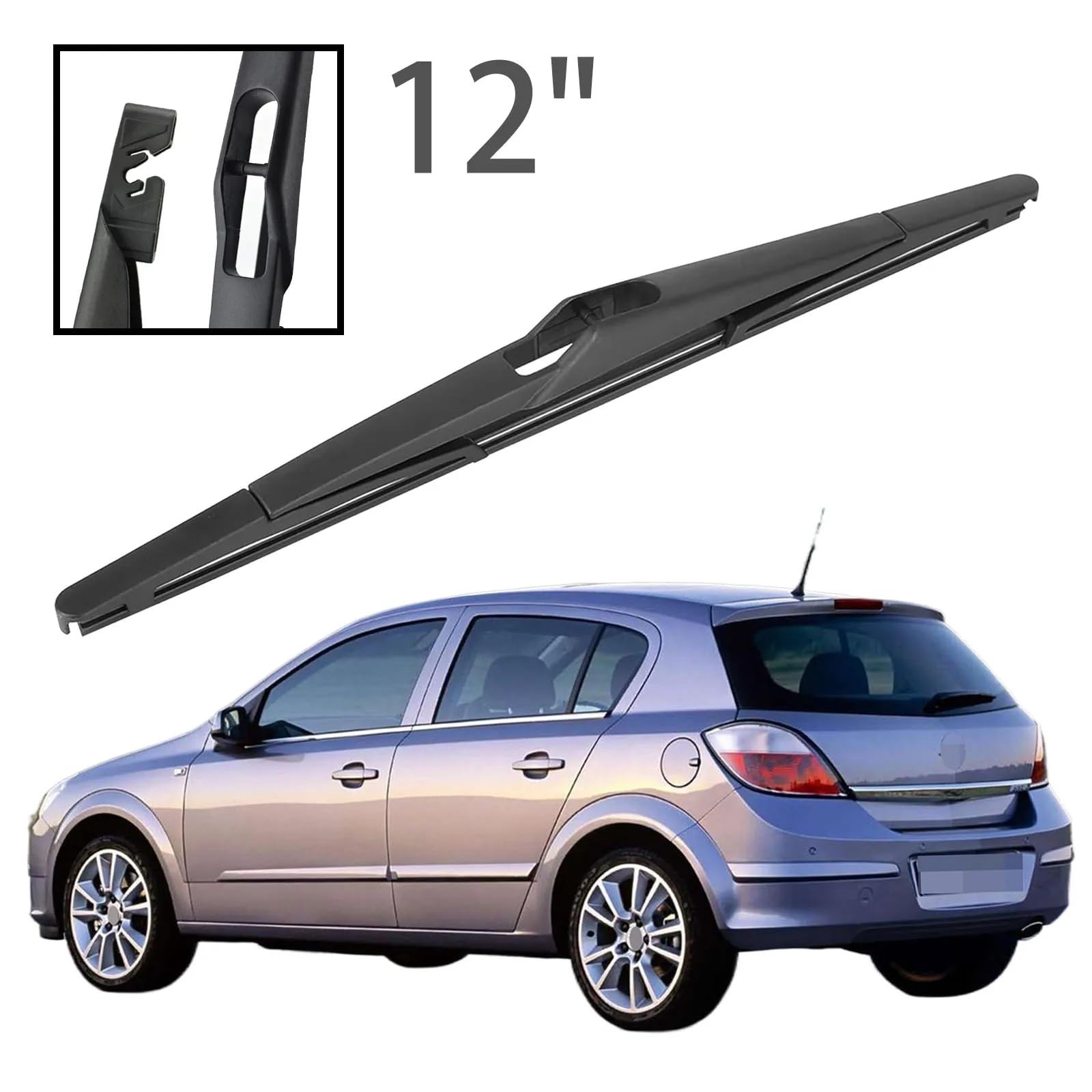 Escobilla limpiaparabrisas trasera de 12" compatible con Vauxhall Opel Astra H 5 puertas 2004-2009. Accesorios for coche