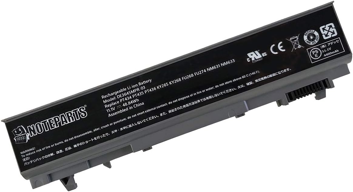 ARyee Batteria Per Laptop 5200mAh 10.8V/11.1V Compatibile Con Dell Latitude E6400 E6410 E6500 E6510 Precision M2400 M4400 M4500 - 6 Celle, 500 Cicli Di Ricarica