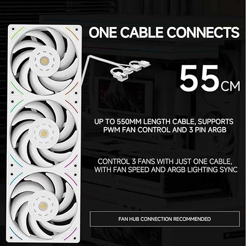 Miniatura 5 de Thermalright Trofeo Vision 360 ARGB Enfriador AIO de CPU blanco, pantalla LCD de 6.86 pulgadas, radiador refrigerado por agua de alto rendimiento de