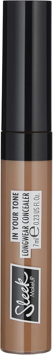 Sleek MakeUP In Your Tone Longwear Concealer, Hides Dark Circles and Covers Blemishes, Buildable Medium to Full Coverage, 6N, 7ml