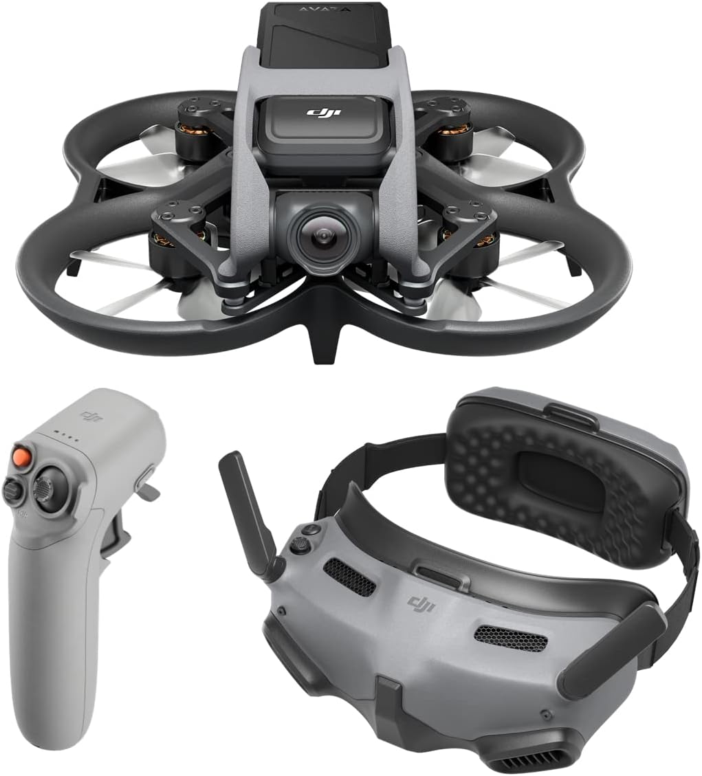 Avata Explorer Combo - First-Person View Drone with Camera, UAV Quadcopter with 4K Stabilized Video, Super-Wide 155° FOV, Emergency Brake and Hover, Includes New RC Motion 2 and Goggles Integra