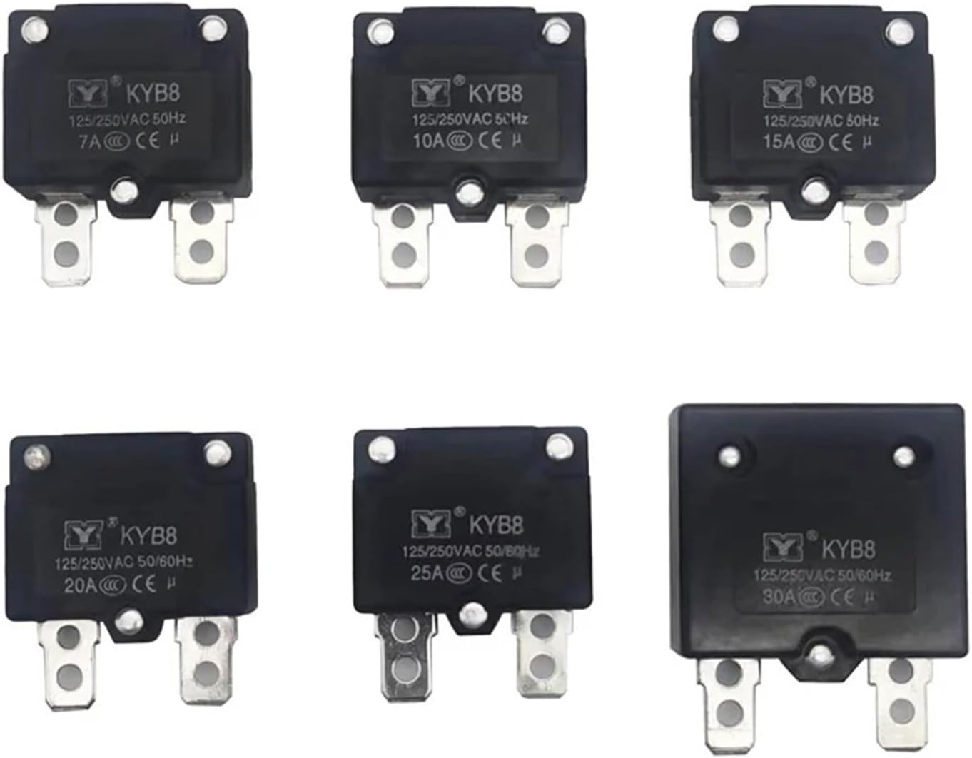 DIY 7A 10A 15A Automatic Reset Relay Fuse Therma Switch Circuit Breaker Current Overload Protector Electric Car Accessories (Color : 15A Reset Protector)