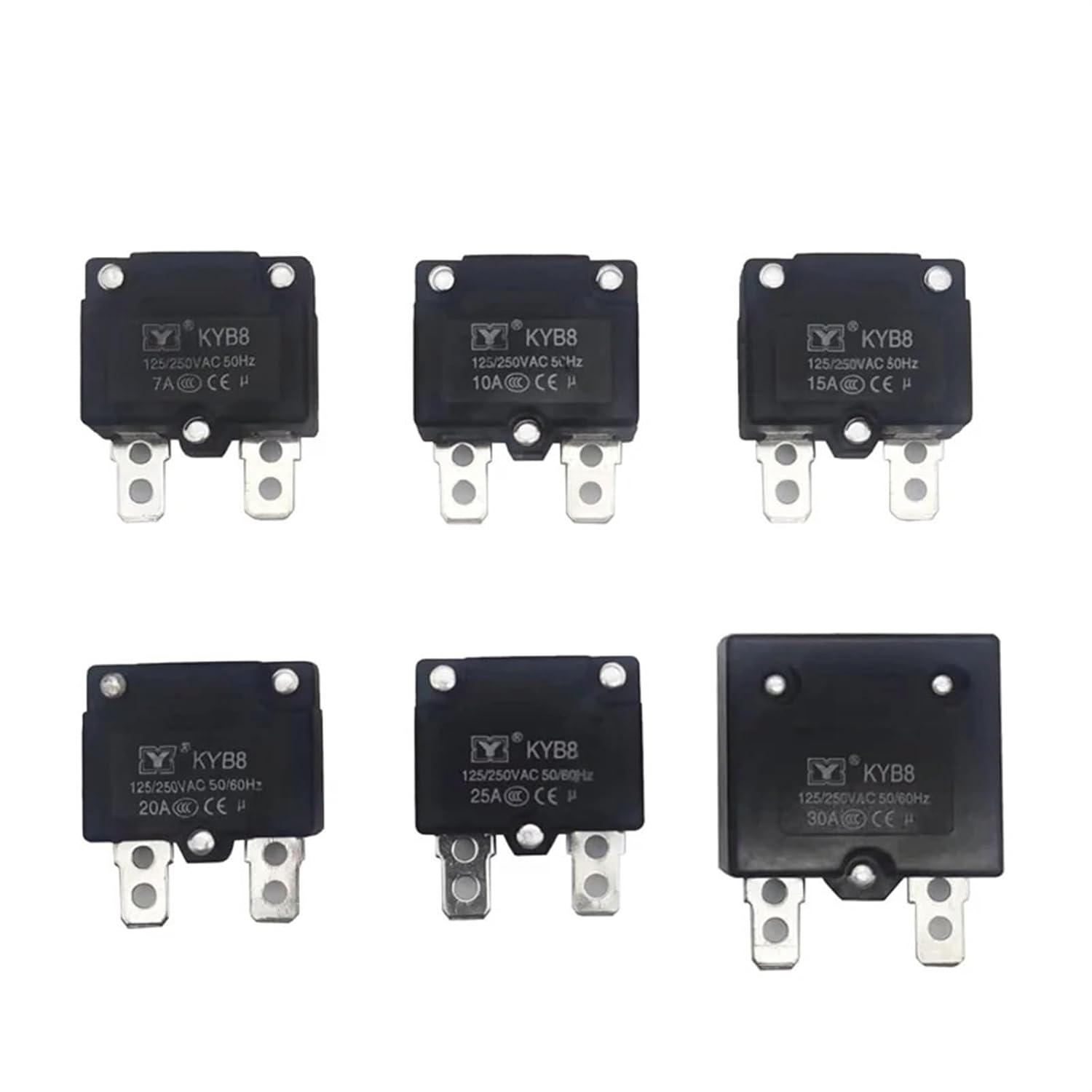 DIY 7A 10A 15A Automatic Reset Relay Fuse Therma Switch Circuit Breaker Current Overload Protector Electric Car Accessories(15A Reset Protector)