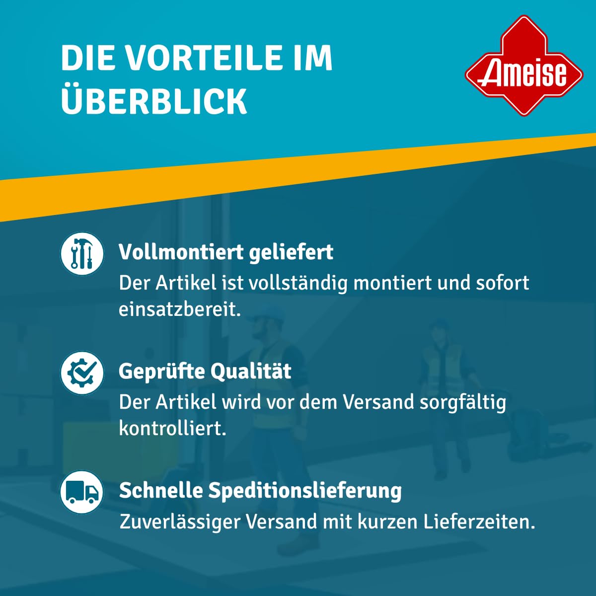 Ameise Hubwagen PTM lang | 2.000 kg Tragkraft | 1.500 mm Gabellänge | Lenkrad/Gabelrolle aus robustem Polyurethan | Tandem-Gabelrollen | Palettenhubwagen