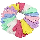 14 Pairs Double Sided Exfoliating Gloves,Scrub Exfoliating Mitts,Shower Body Scrubber,Dead Skin Cell Remover,Bath Gloves for Shower,Spa,Massage and Body Scrubs