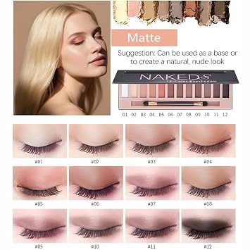 12-Color Pro Makeup Kit for Women - Eyeshadow, Foundation, Lipstick, Blush, Brushes, Eyeliner Stamp