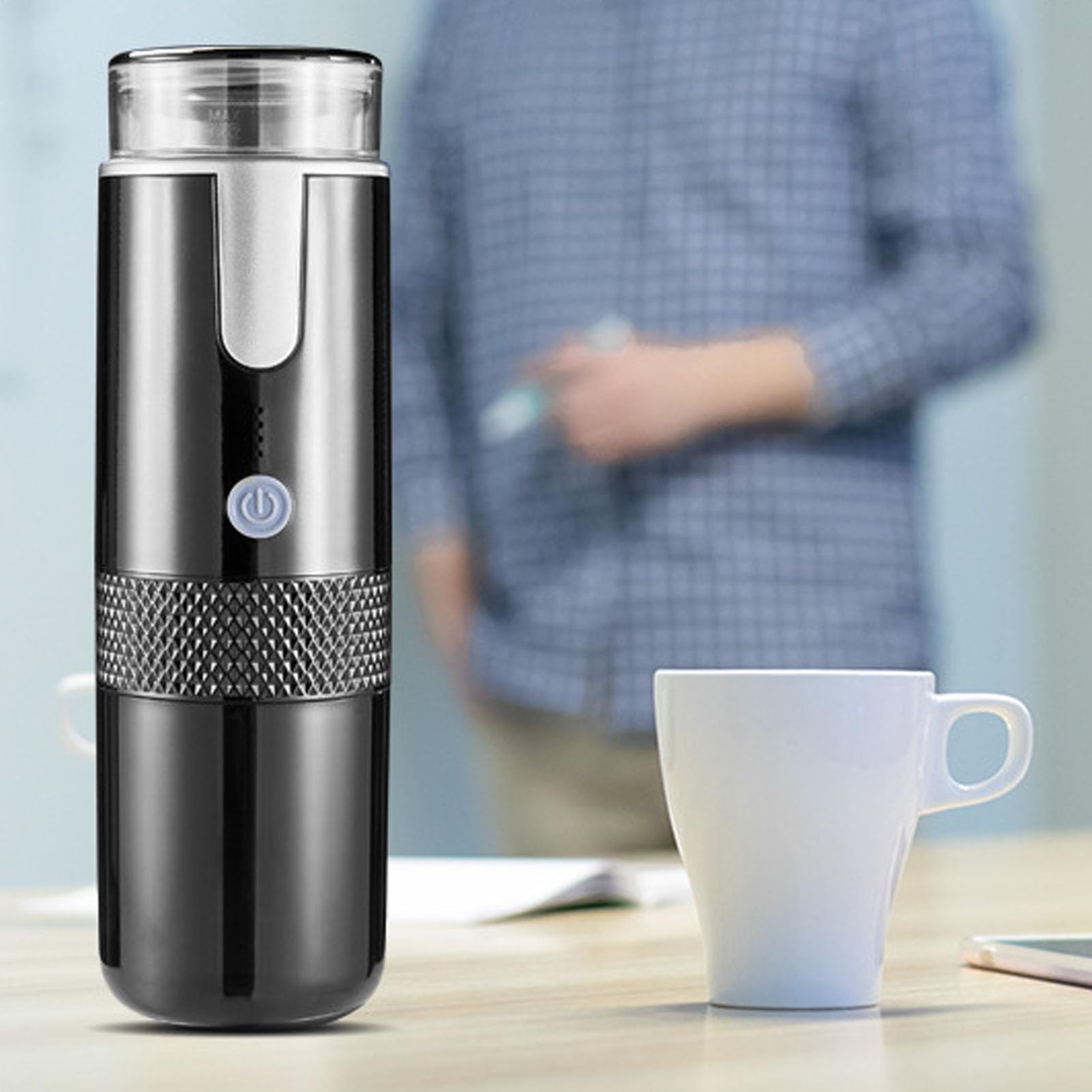 Luocute Cafetera Portátil, Cafetera de Mano Recargable por Tipo C