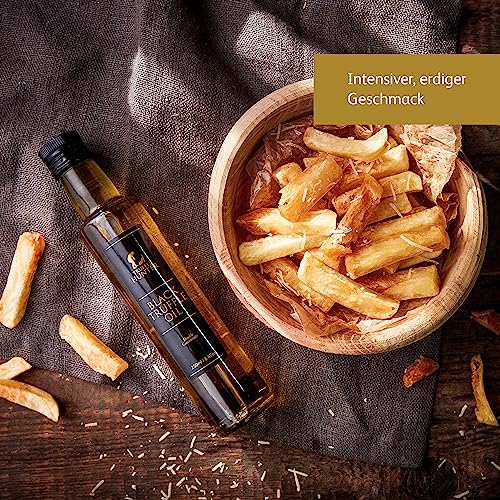 TruffleHunter – Schwarzes Trüffelöl – Natives Olivenöl extra zum Kochen & Würzen – 250 ml