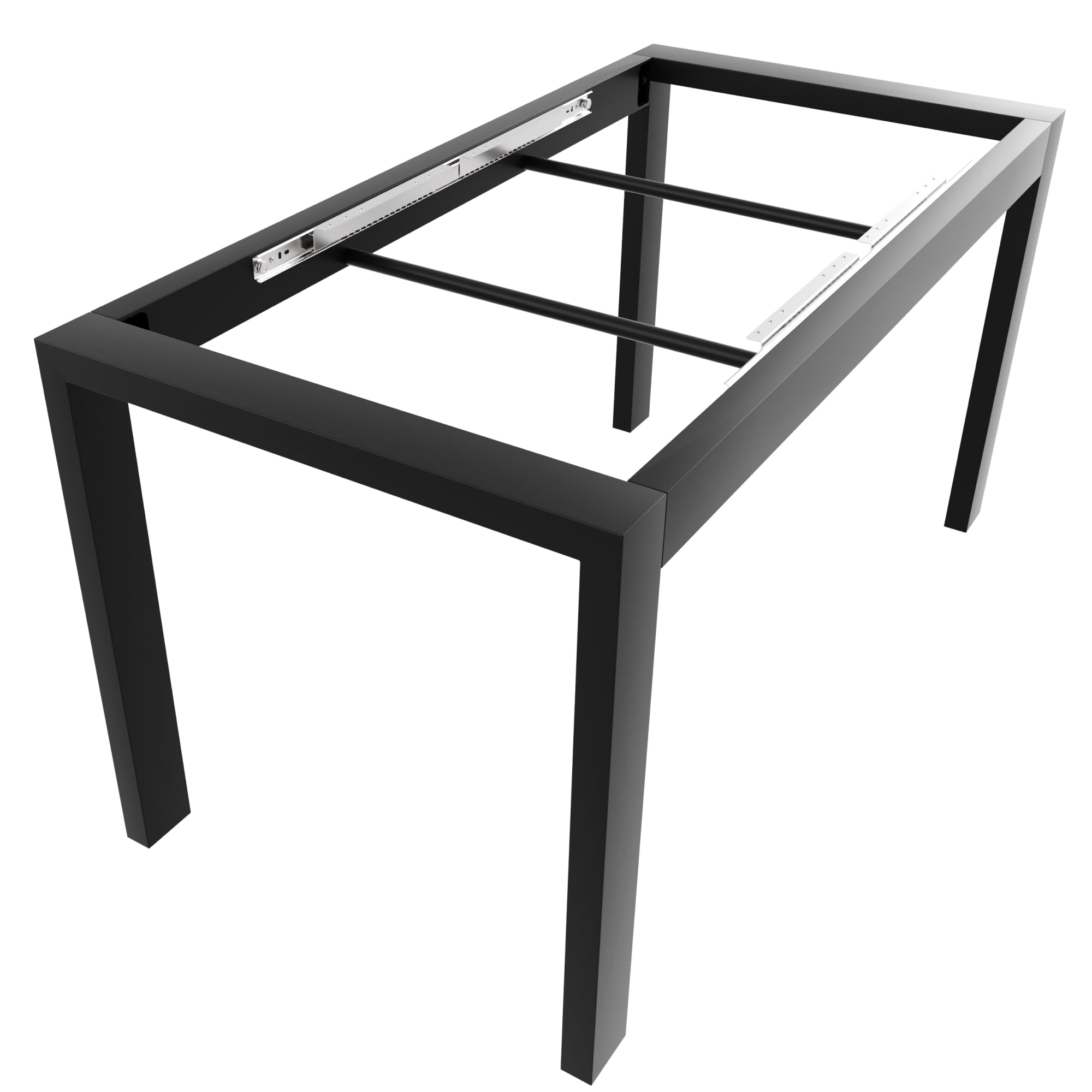 Estructura de Mesa Extensible, 140 x 70 x 72 cm, Estable y Resistente, Para Comedor, Patas de Mesa, Patines, Salón y Cocina