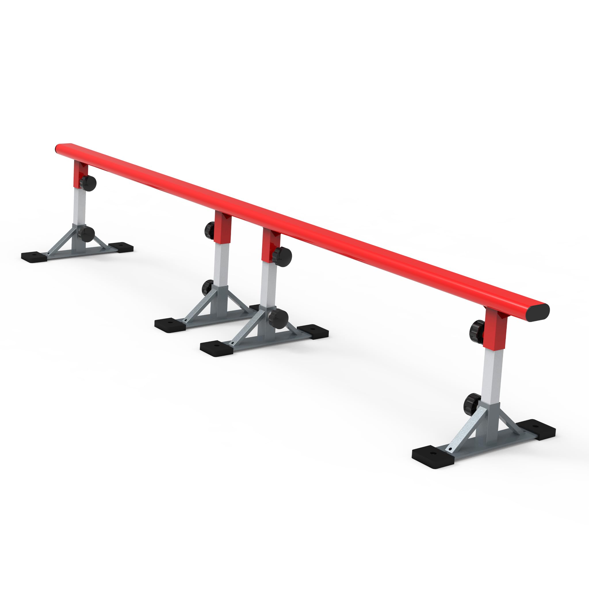 FreshPark Professional Solid Grind Rail - Height Adjustability: 13" - 19" H - Portable, Extendable, Durable Skatepark