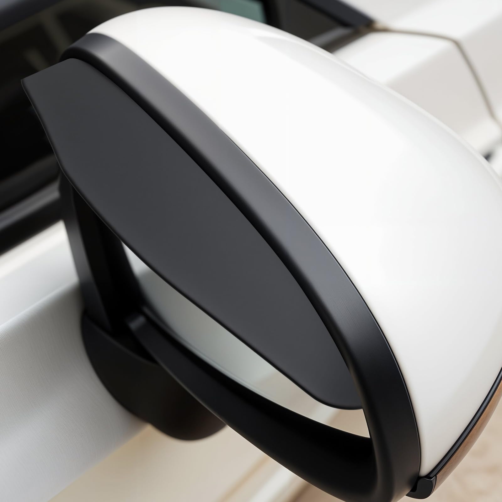 Tryagat 2 Pcs Side Mirror Rain Guard Suitable for Audi Q3 SUV F3 2018-2025, Car Rearview Visor Shield Interior Trim Molding Anti Weather Protection