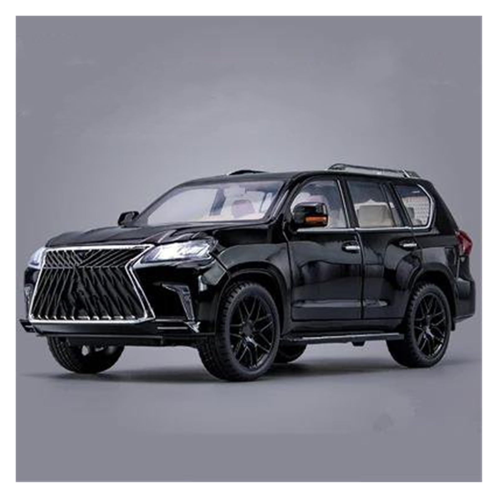UIFCOG Die Cast Collectible Car Model 1:18 For Lexus LX570 Car Alloy Collectible Diecast Model(Black)