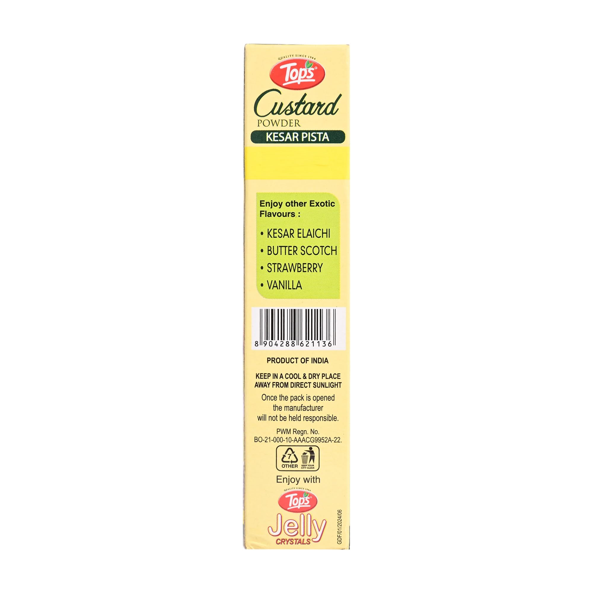 Tops Custard Powder, Kesar Pista, 100 gm 2
