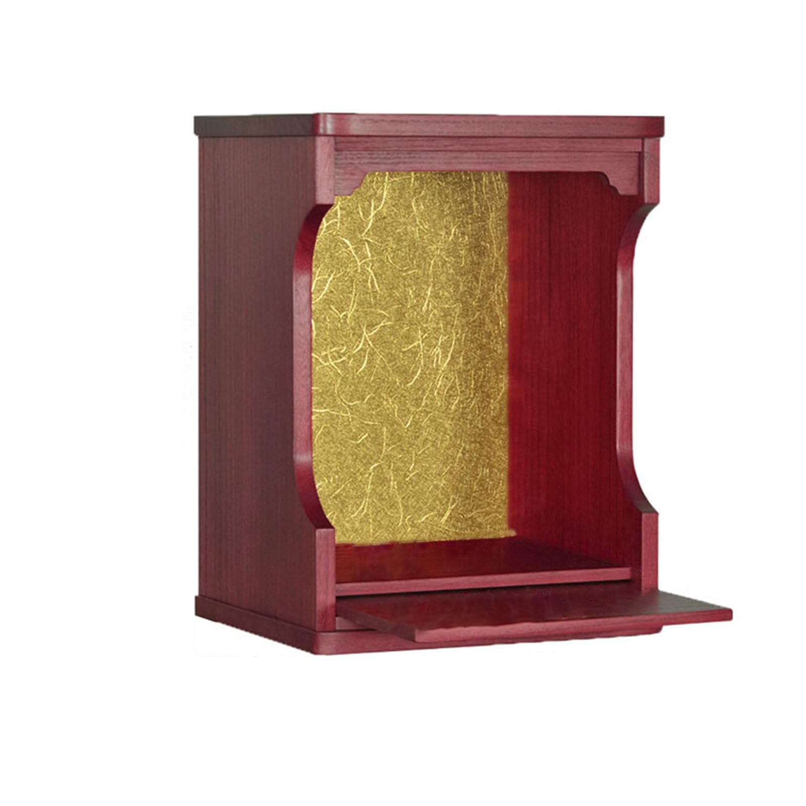 Petite table d'autel bouddhiste et niche de priere interieure