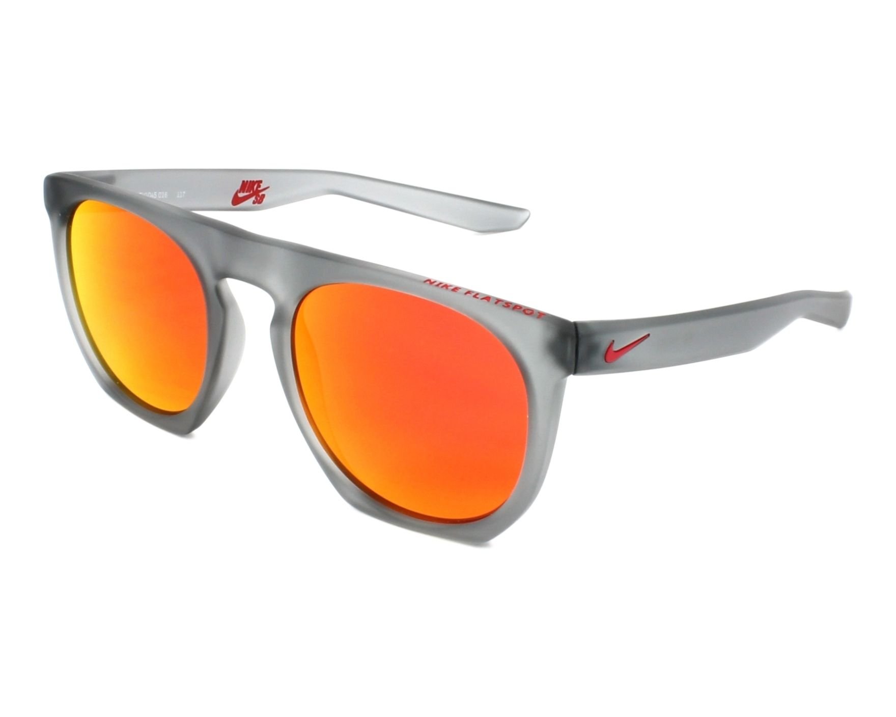 NIKE EV1045-016, Injected Sunglasses MT Wolf Grey W/Gry Ml Red Lens Unisex-Adult, Standard