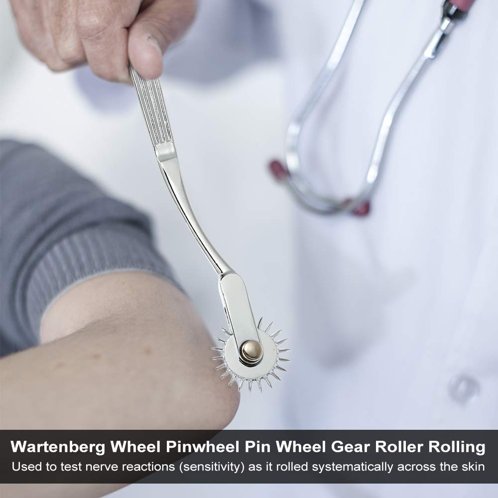 Medizinische Diagnose Reflex Hammer Edelstahl Pin Rad Getriebe Roller Wartenberg Wheel Pinwheel Medizinisch