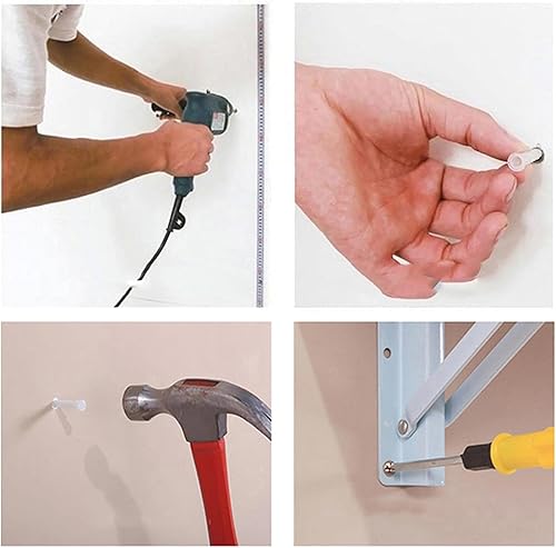 Miniatura 8 de Mesa plegable de hojas colgantes para montaje en pared, mesa de lavandería plegable, mesa plegable montada en la pared para lavandería, escritorio