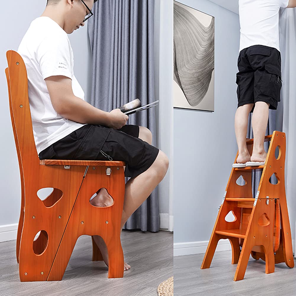 Taburete Infantil De 4 Peldaños De Madera Natural | Taburete de diseño Moderno para niños | Taburete Infantil Seguro y Universal 2 Peldaños | Carga máxima 150 kg