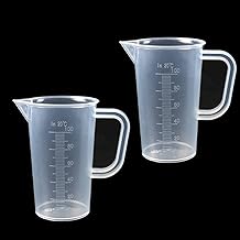 FANNAS 2 Stück 100ML Präzisions Mini Transparent Messbecher mit Waage, Messbecher Dosierhilfe für Waschmittel, Küche Backen, Labor, Kochen für Labor Küche