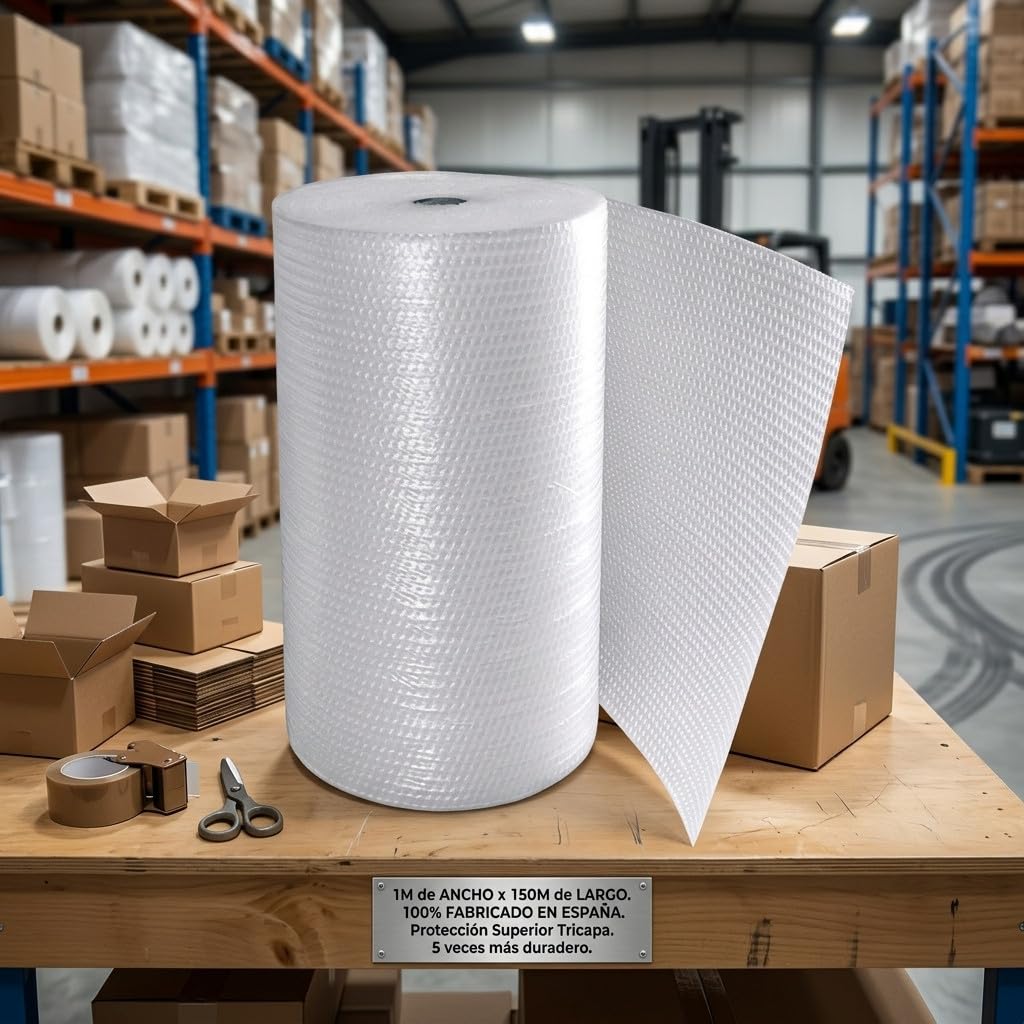 Suinga Rouleau de papier bulle 100 cm de large et 150 m de long