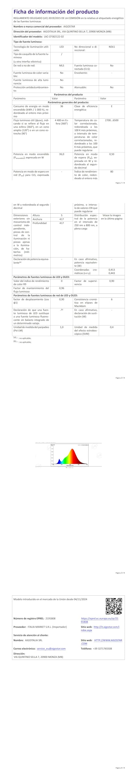 Aigostar- Ventilatore da Soffitto Smart con Luce, Compatibile con Alexa, LED 40W, 4400LM, 2700K-6500K Dimmerabile, Plafoniera Ventilatore Soffitto con Telecomando e Gateway, 6 Velocità, φ50CM