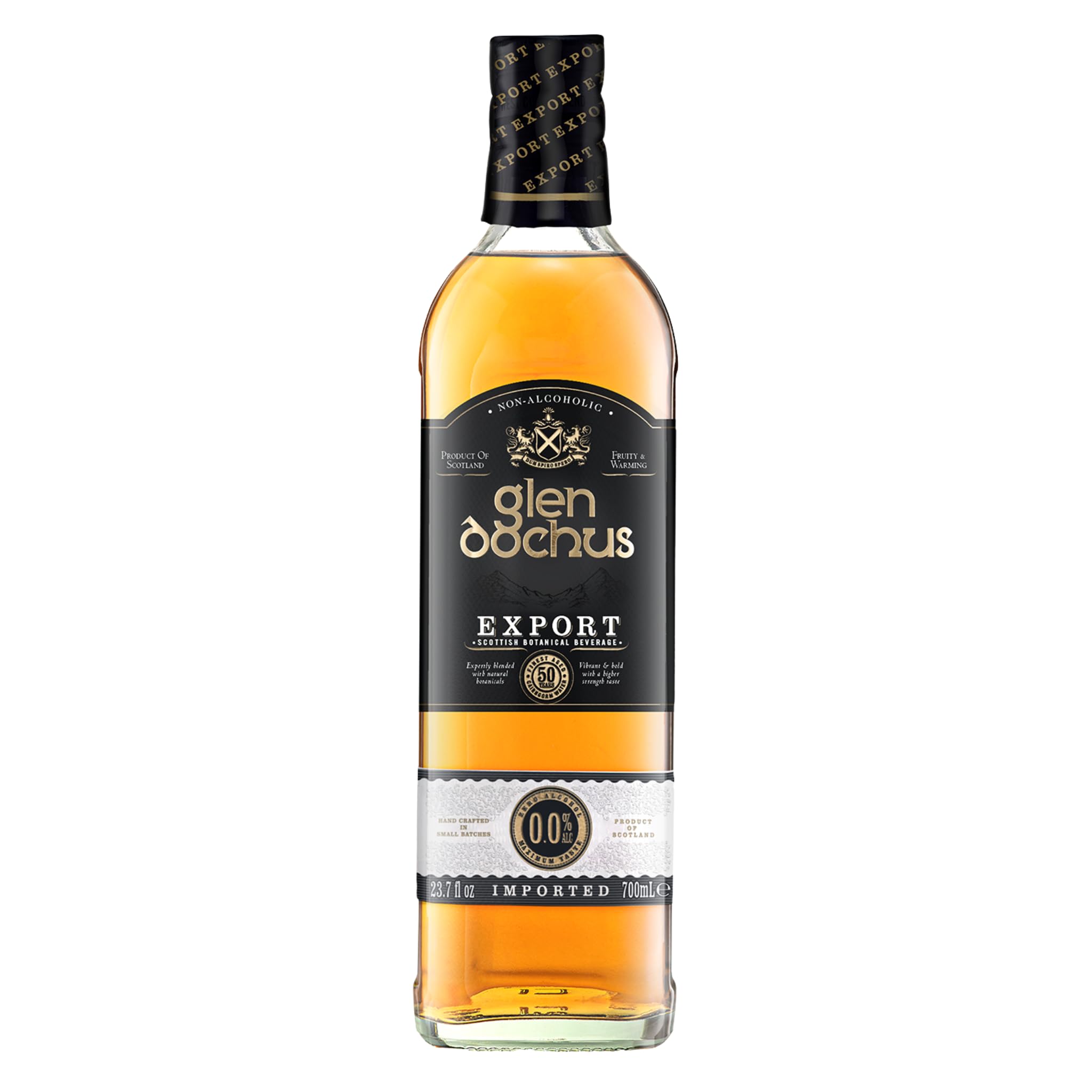 Glen Dochus Export Blend Non Alcoholic Whiskey, Award Winning Aromatic and Warming Scottish Non Alcoholic Spirits - Halal, Low Sugar and Gluten Free, Part of the Spirits of Virtue Range (700ml)