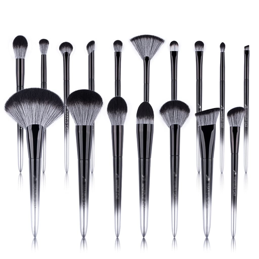 Cosmetic Brush- Black Silver Series Hair Soft Brushes-Beginner And Professional Beauty Tool-Make Up Pen