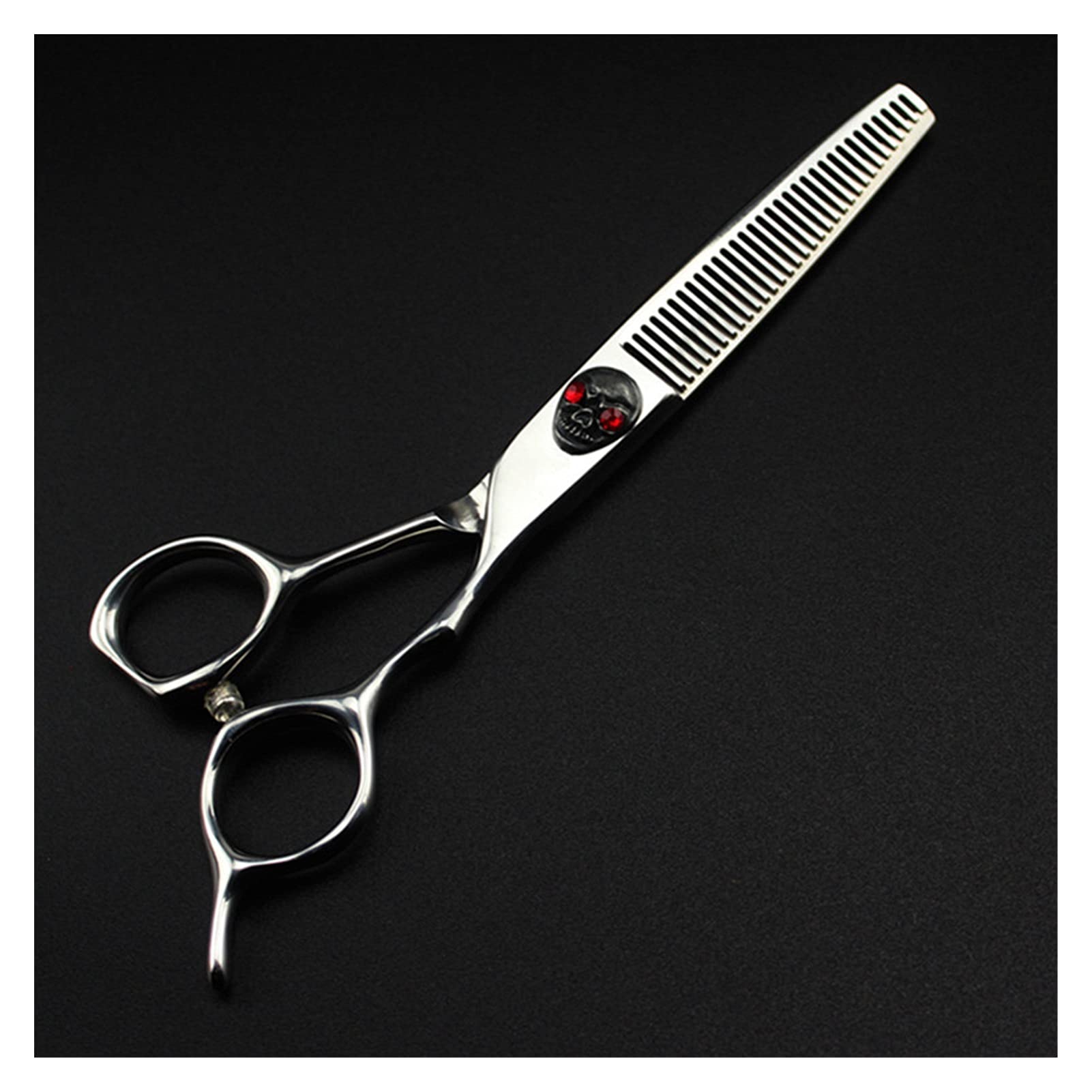 Forbici per Tagliare i Capelli, Forbici per Tagliare i Capelli Red Skull da 6 Pollici, Forbici per Tagliare i Capelli, Forbici per Tagliare i Capelli diradati, Forbici PE,Diluizione-Q