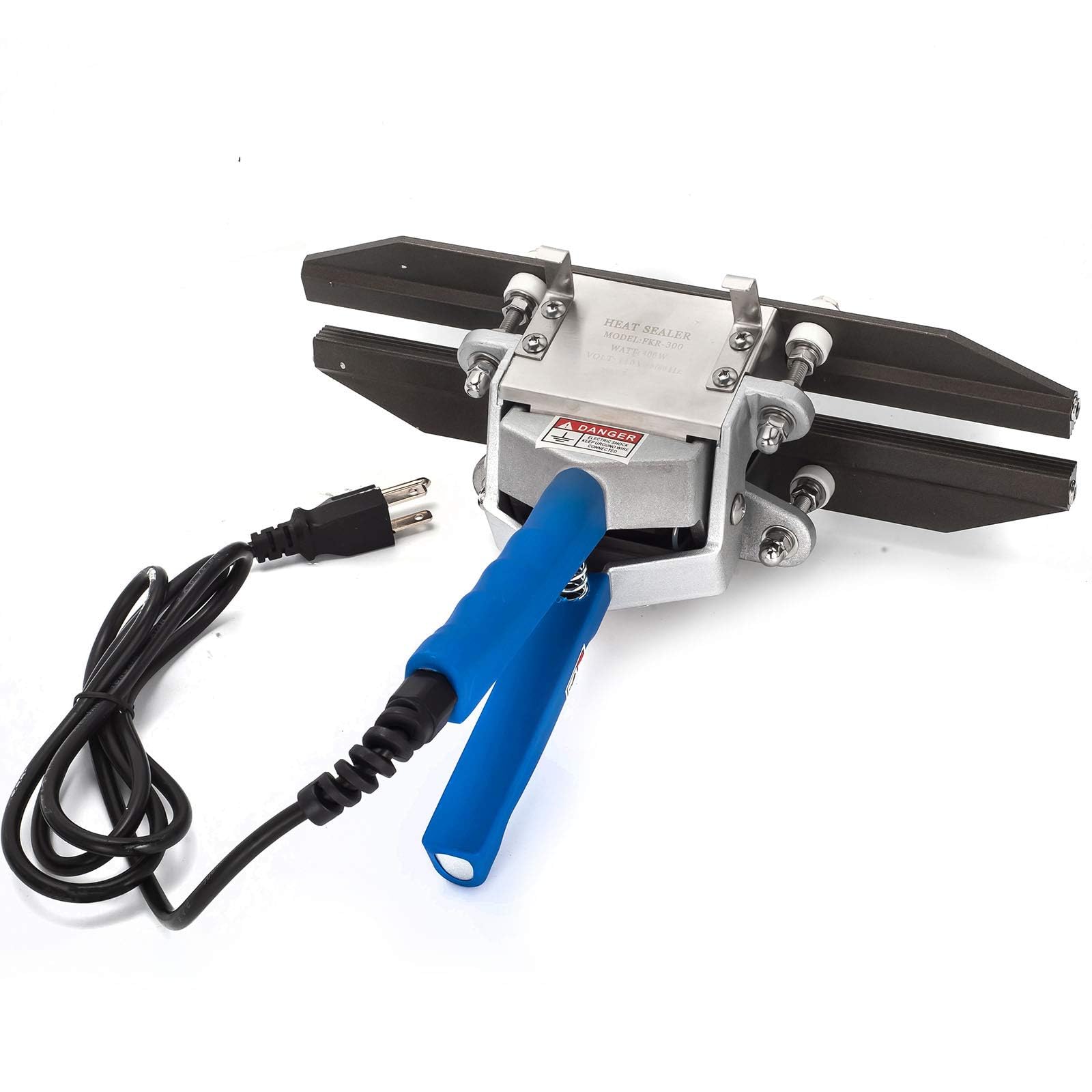 SUSEMSE FKR-300 Sellador térmico portátil de mano, 550 W, azul, manual, acero inoxidable, sellador, sellador al vacío