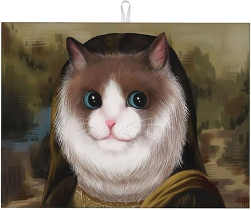 Miniatura 10 de Tapete de secado de platos de girasol y mariposa para decoración de encimera de cocina, 18 x 24 pulgadas, absorbente floral, reversible, de